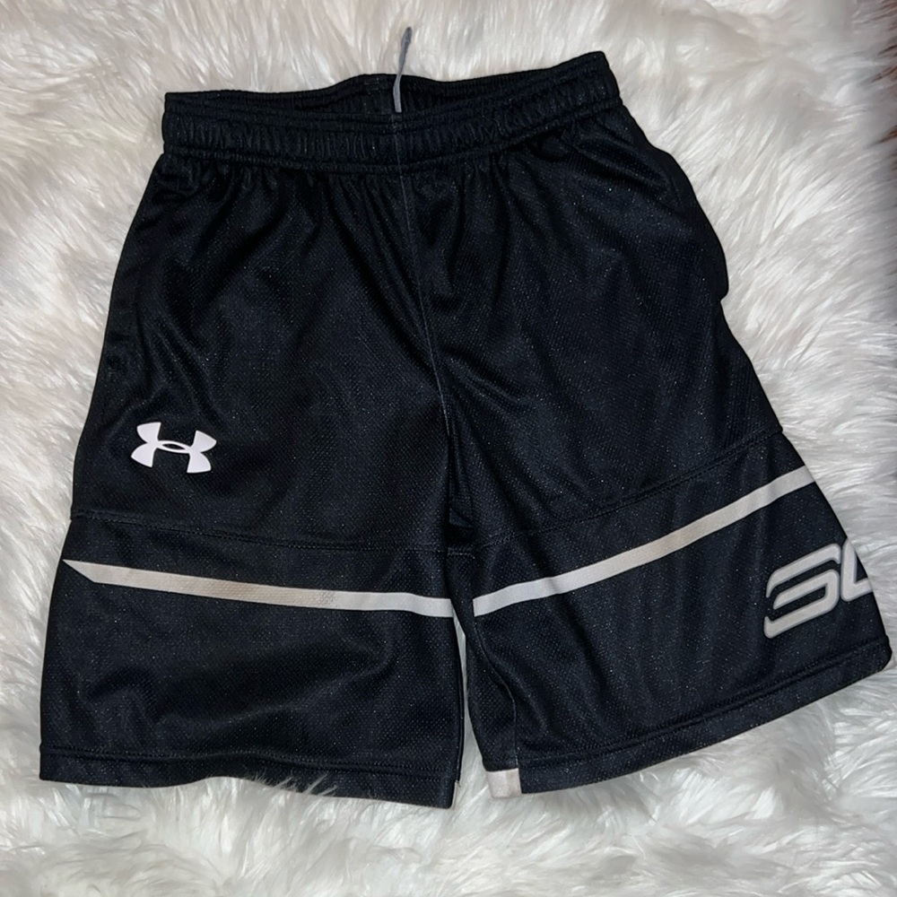 Under Armour Boys Basketball Shorts Black Size Medium